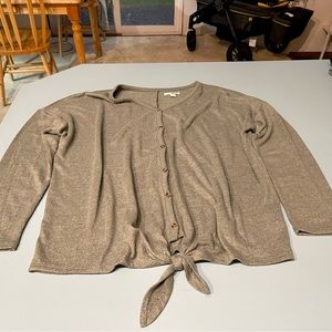 Large Maternity button up sweater